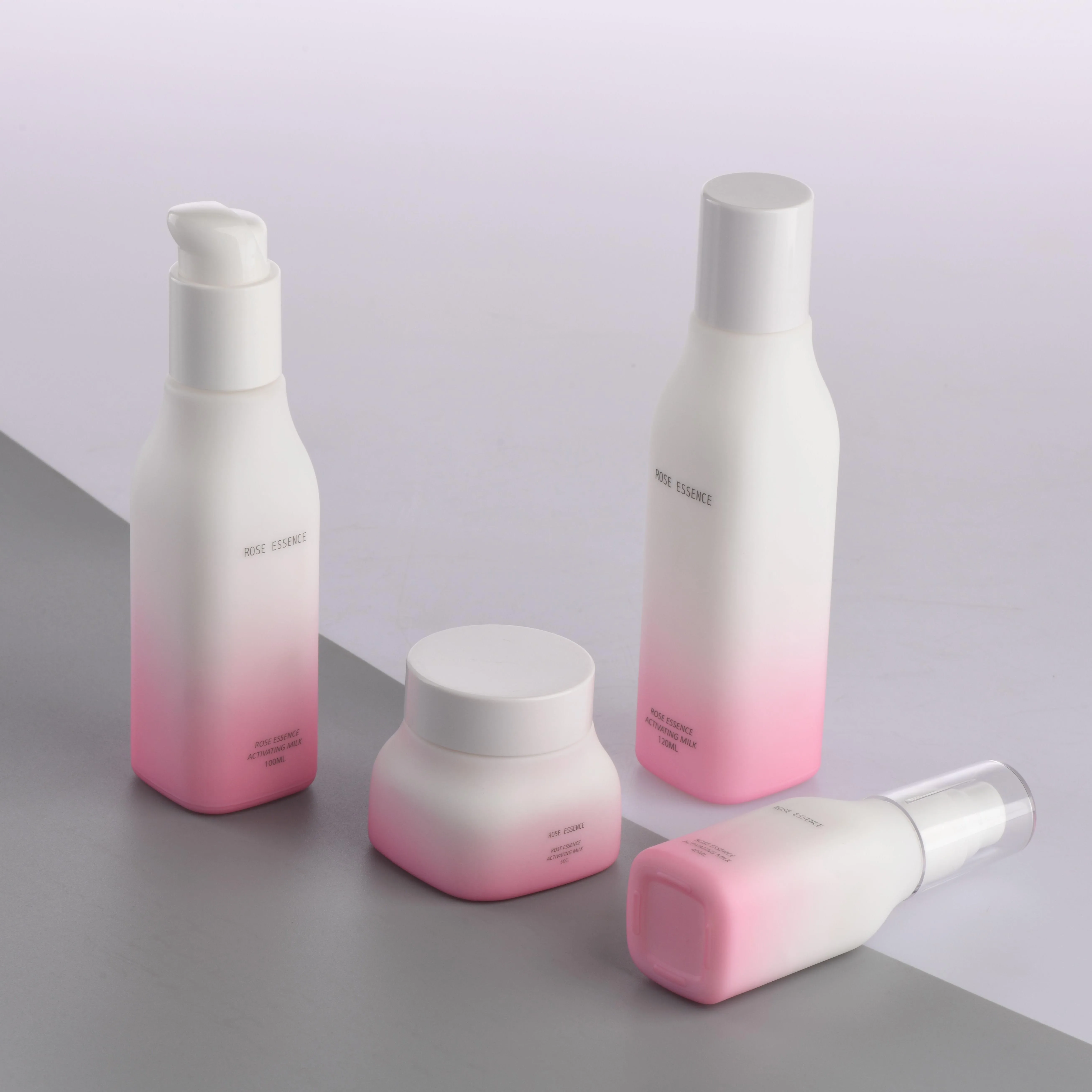 
Recyclable bottles cosmetics skincare packaging opal glass bottle container 