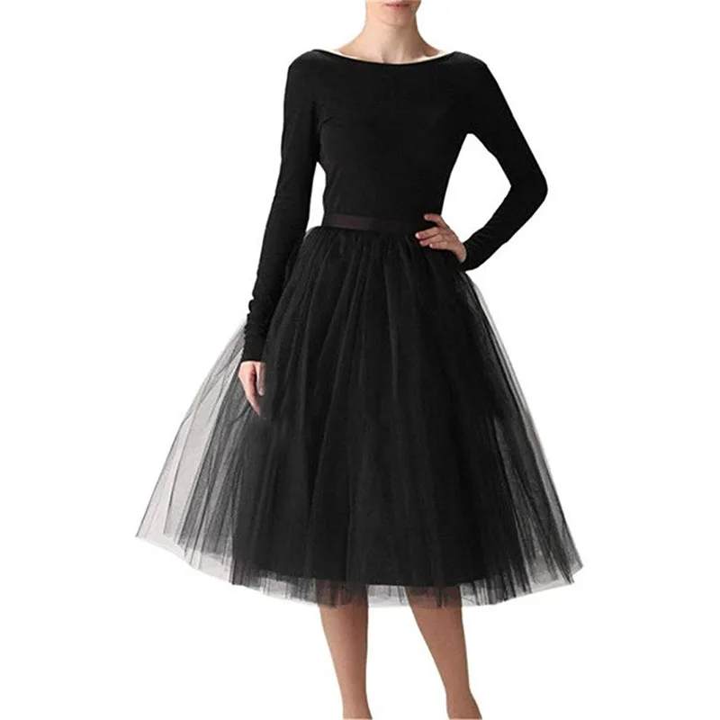 

5 Layers Fashion Tulle Skirt TUTU Skirts Womens Lolita Petticoat Bridesmaids Skirt, Customized color