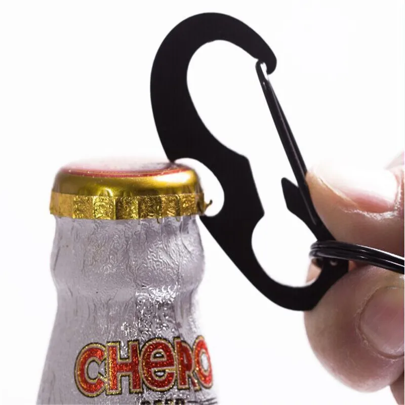 

Hot sale stainless steel multi-function keychain bottle opener