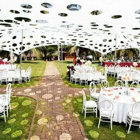 

big size cheese stretch hole tent with happiness wedding, Customized color