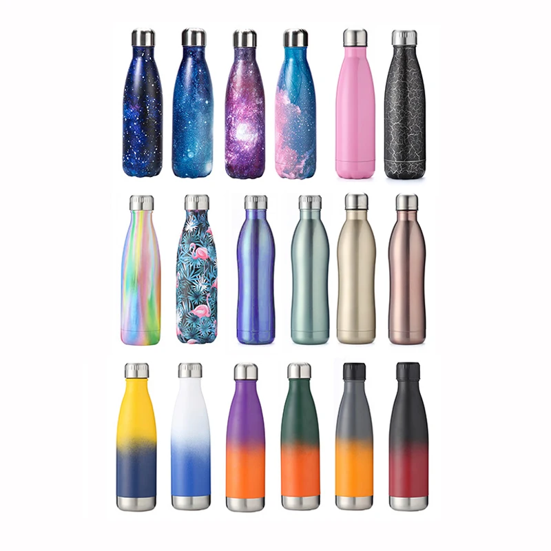 

17oz Double Wall Custom Stainless Steel Insulated Cola Shape Fitness Water Bottle, Customized color