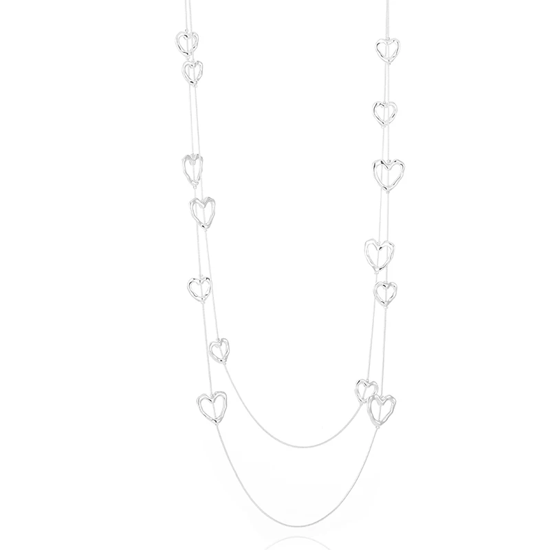 

2021 new fashion double layer Necklace peach heart snake chain exquisite simple unique retro wholesale Necklace Jewelry women