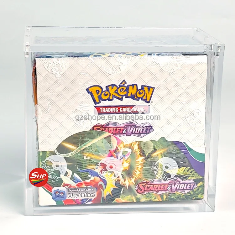 SHP High Quality Pokemon TCG Scarlet and Violet Twilight Masquerade Acrylic Case English Booster Box for Trading Card Game