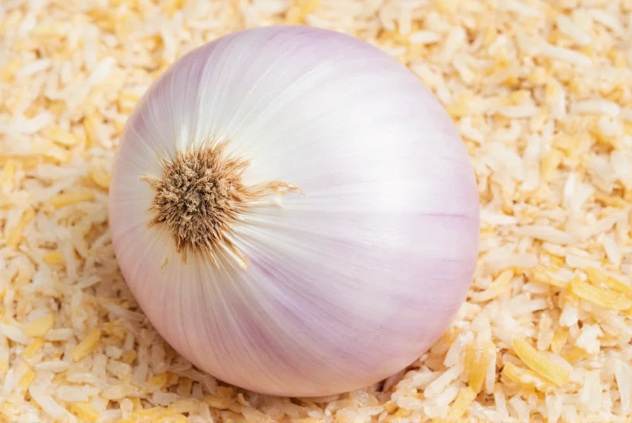 Visual comparison of fresh onion versus dried minced onion and onion powder