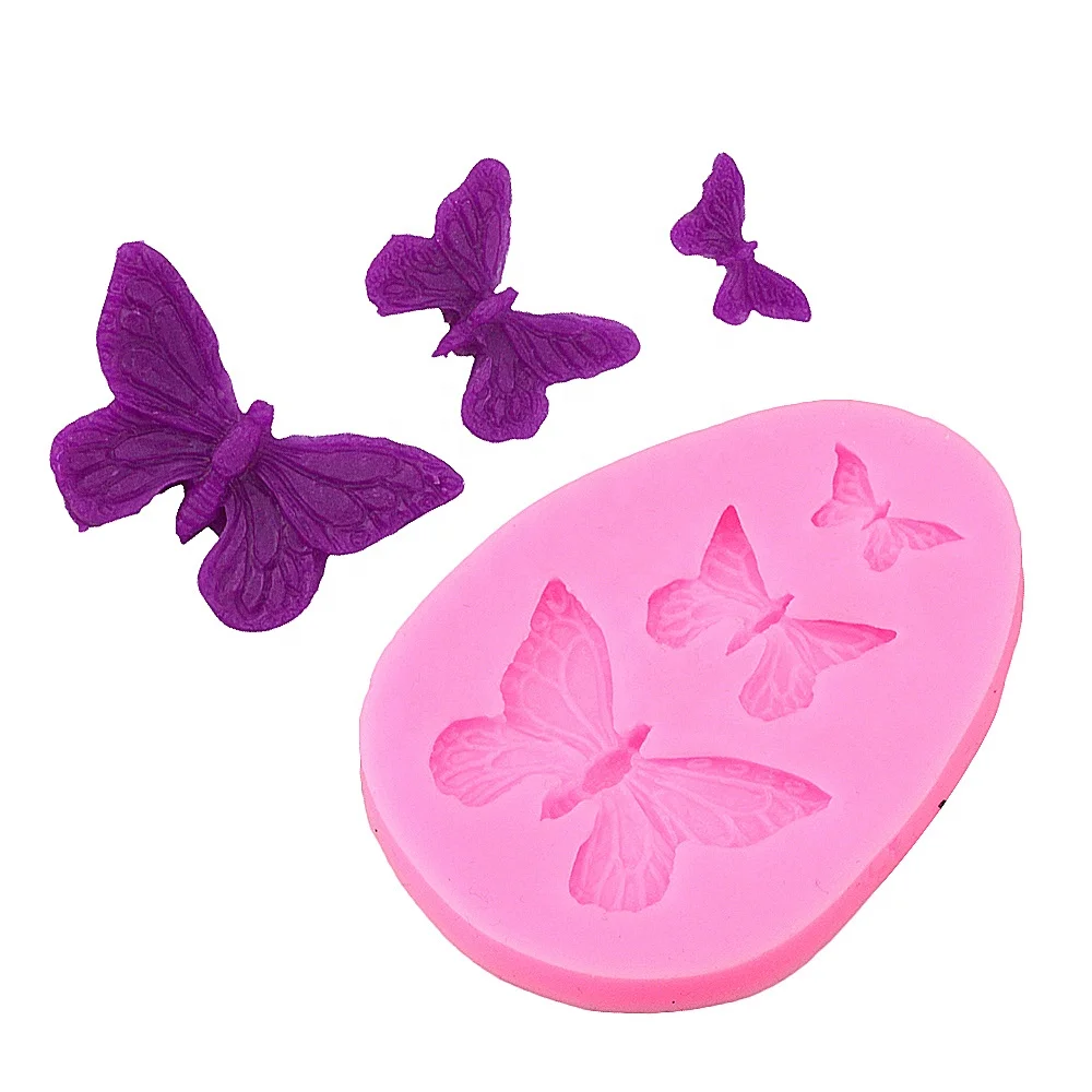 

3D Butterfly Silicone Mold Polymer Clay Candy Molds Cupcake Topper DIY Fondant Cake Decorating Tools Chocolate Gumpaste Mould