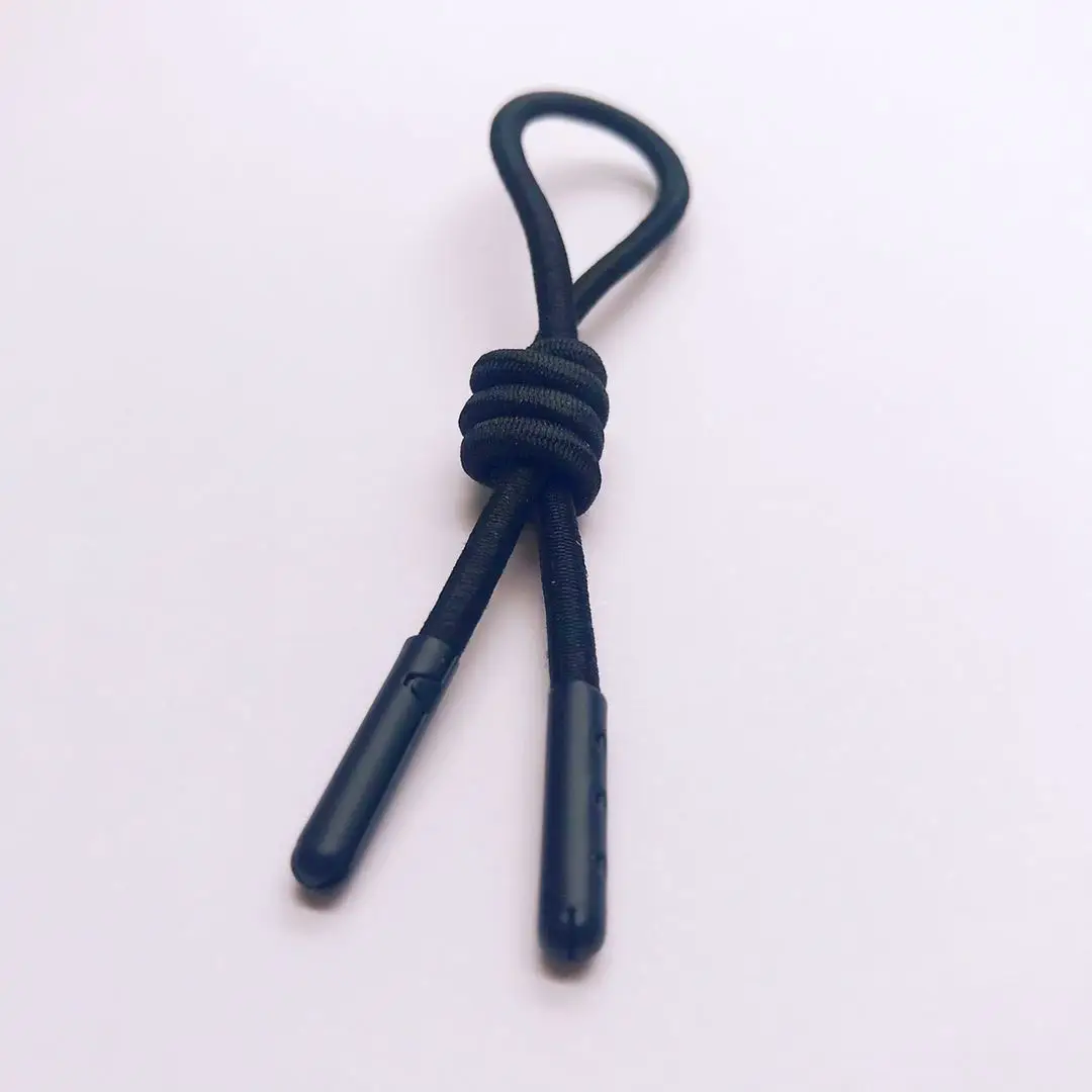 2mm Round Elastic Cord Zipper Puller With Metal Aglets Buy Bungee