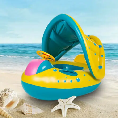 

New Design Baby Swim Float With Canopy Solid Infant, Pic color