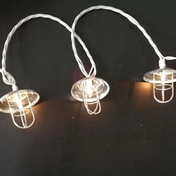 CSA High Voltage Christmas Garden Beacjh Decor Incandescent Clear Bulbs Outdoor Metal Cafe String Lights