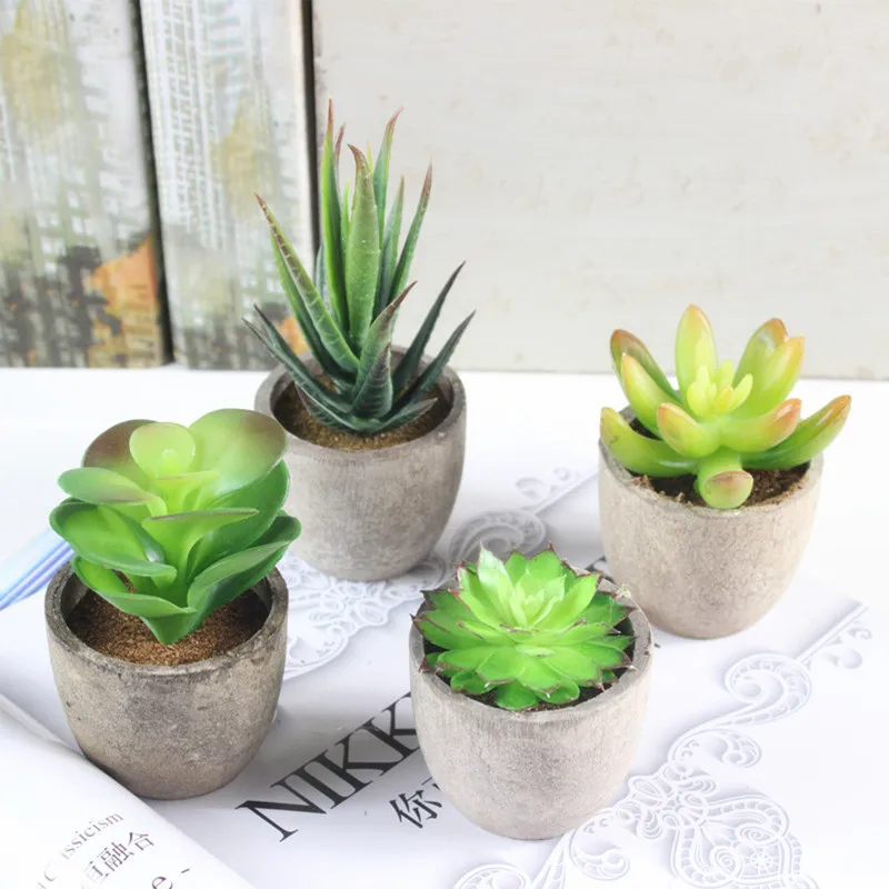 

2021 Holland Masetas Suculentas Faux Potted Plant Decoration Garden Succulent Plant Naturel Artificial Plants And Trees, Customizable