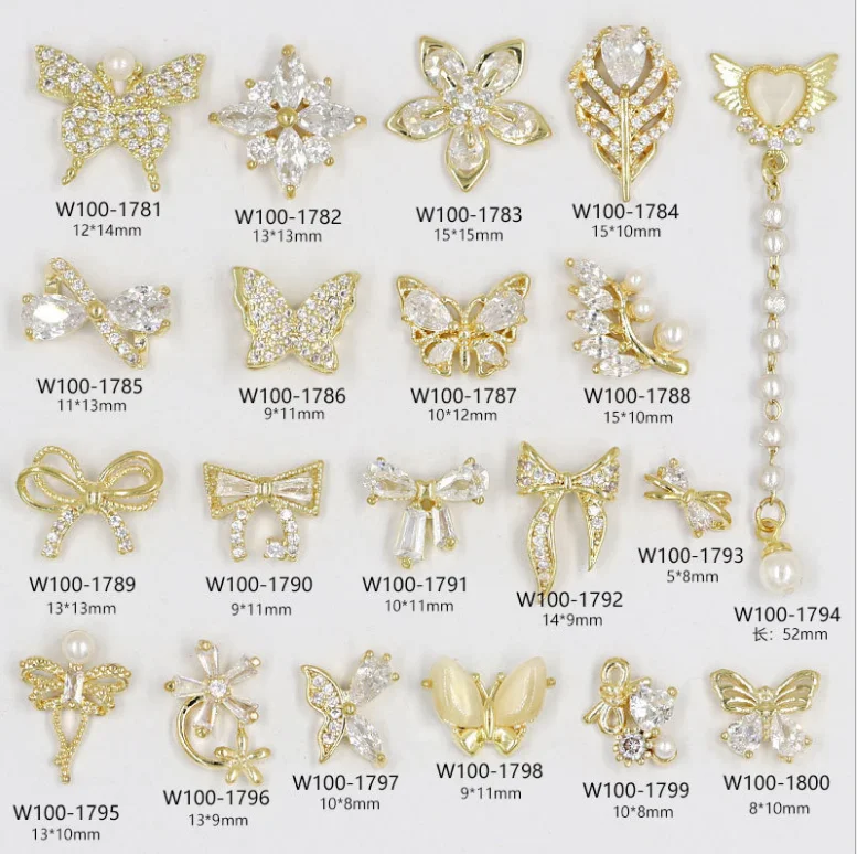 

new hot sale porcelain charm shining 3d nail art alloy rhinestone decorations
