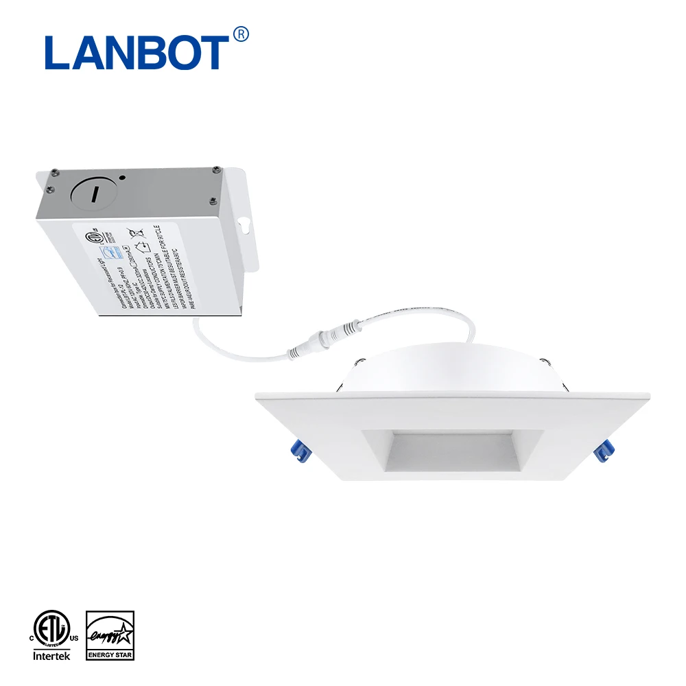 Lanbot factory sale round/square recessed anti-glare led down light for indoor