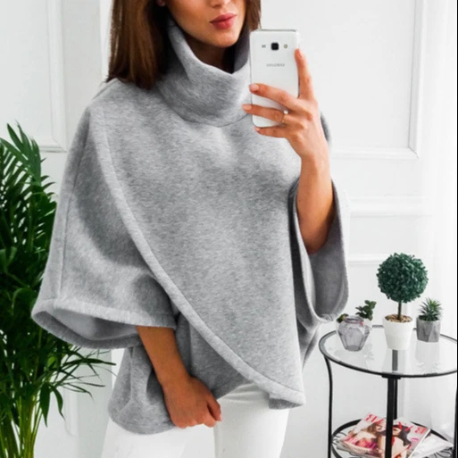 

X1049 2020 trendy womens winter clothes coats fall clothing for women Cape coat