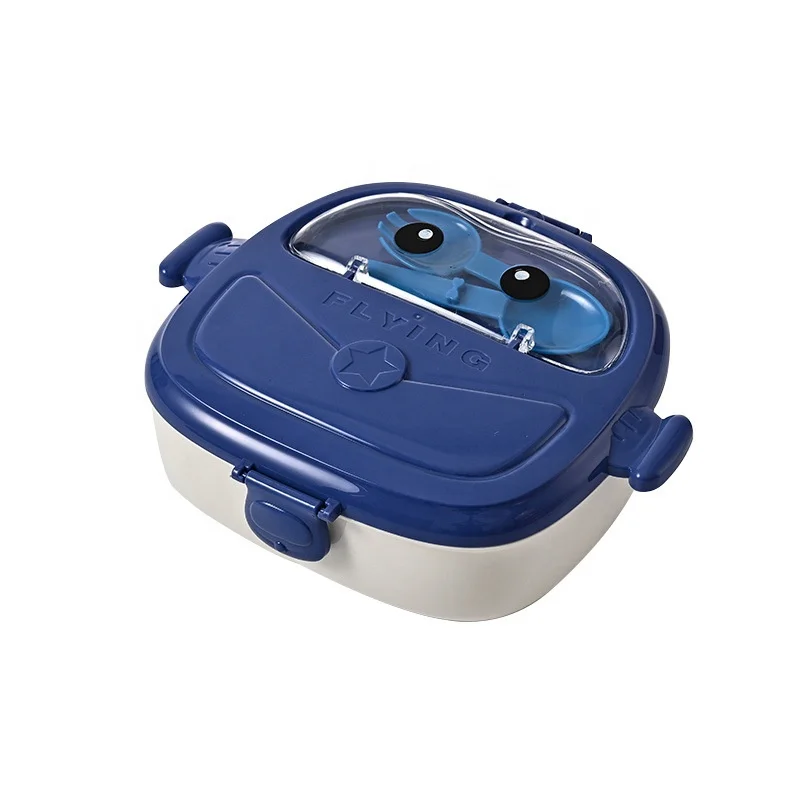 

School outdoor portable cartoon bpa free plastic lunch box set for kids