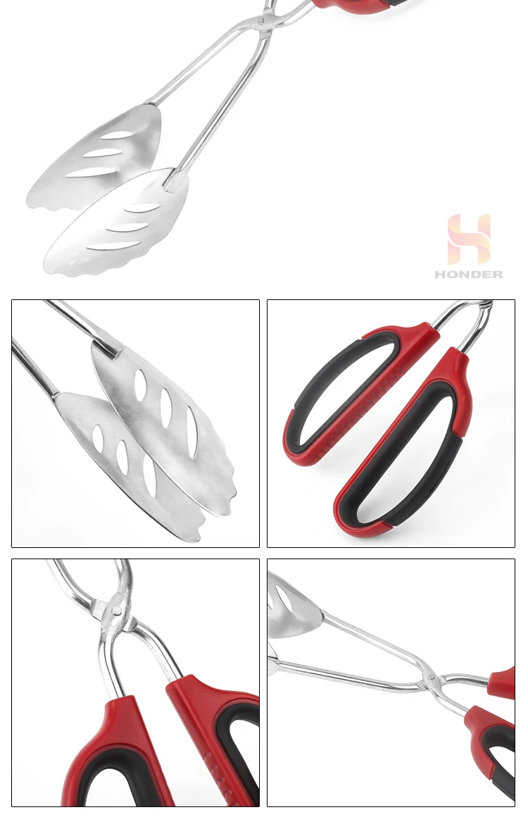 Bbq Tongs Stainless Steel Barbecue Grill Accessories Kitchen Scissor
