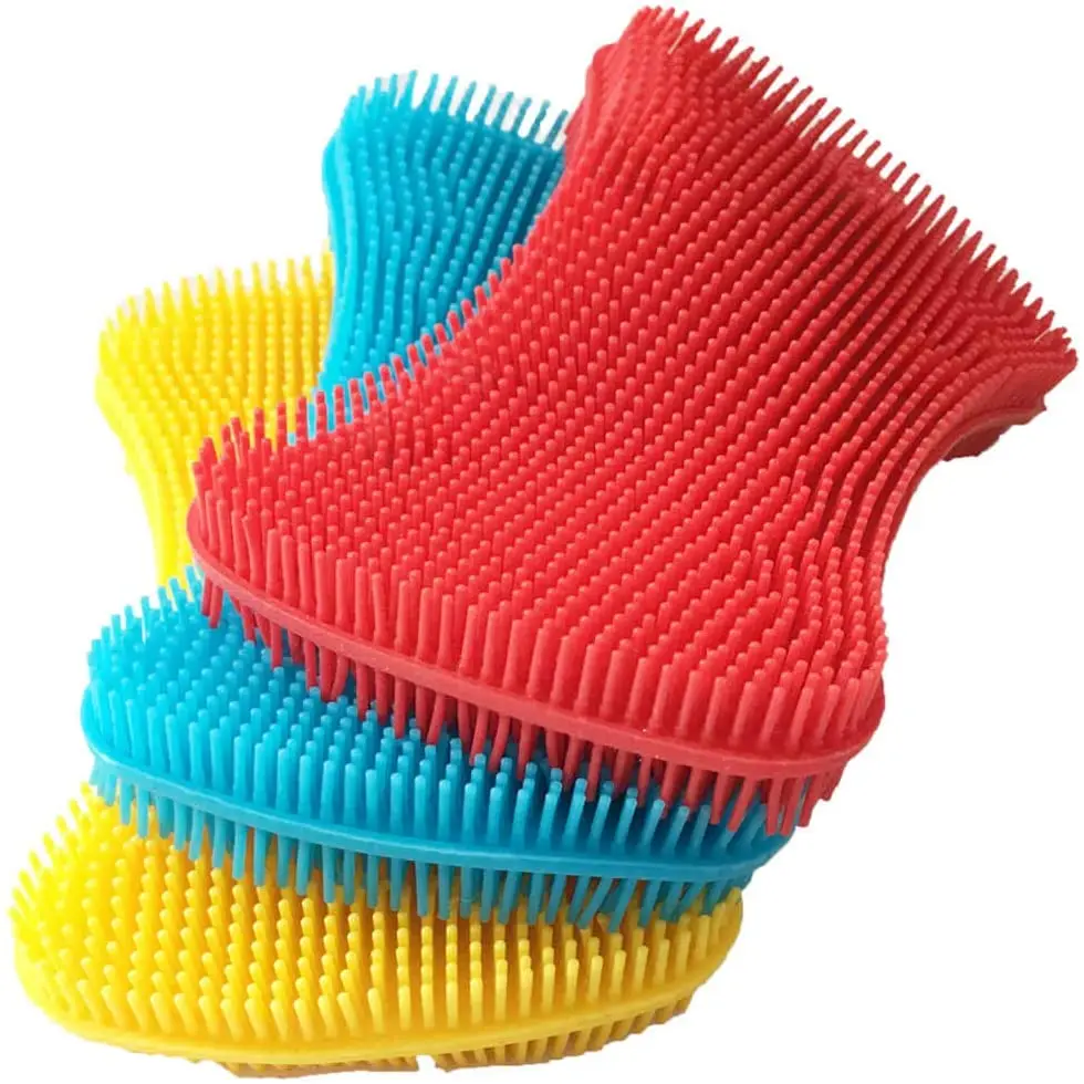 

Silicone Sponge Dishwashing Kitchen Cleaner Plate Multi-purpose Sponge Cleaning Smart Kitchen Gadget Brush Accessories