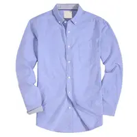 

2020 Ready To Ship Hot Sale Casual Mens Shirts Regular Fit High Quality Solid Color Long Sleeve Cotton Oxford Shirts