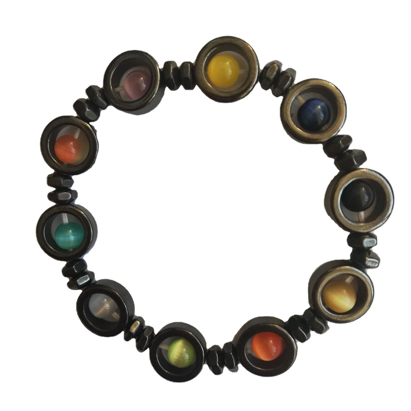 

good luck circle magnetic hematite bracelet, Customized color