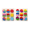 Wooden Educational Puzzle Toy Geometric Shape Recognition Division Plate Multi Color Graphic Board