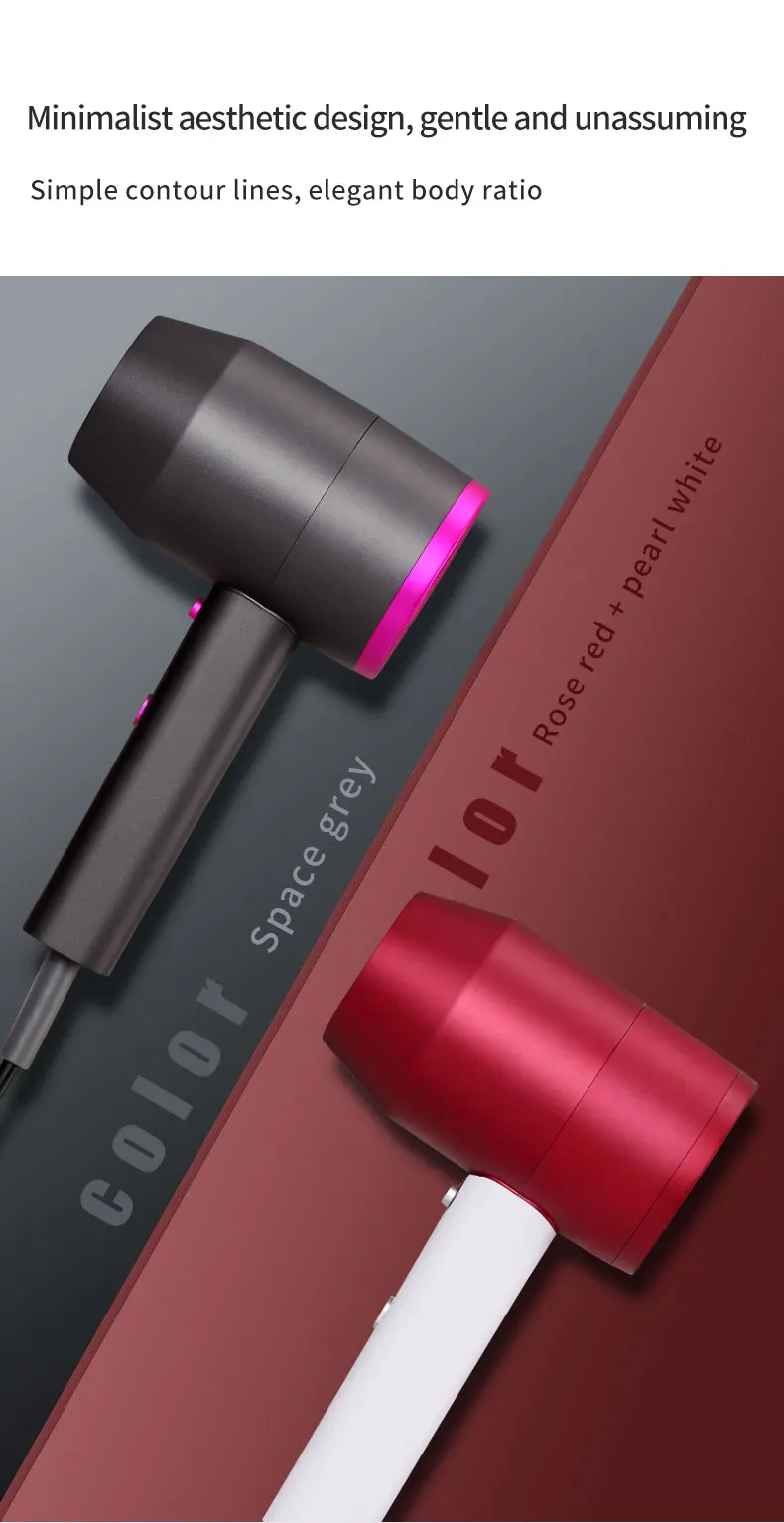 New Lightweight 1800w Negative Ions Hair Dryer Fast Dry Hair Blow Dryer