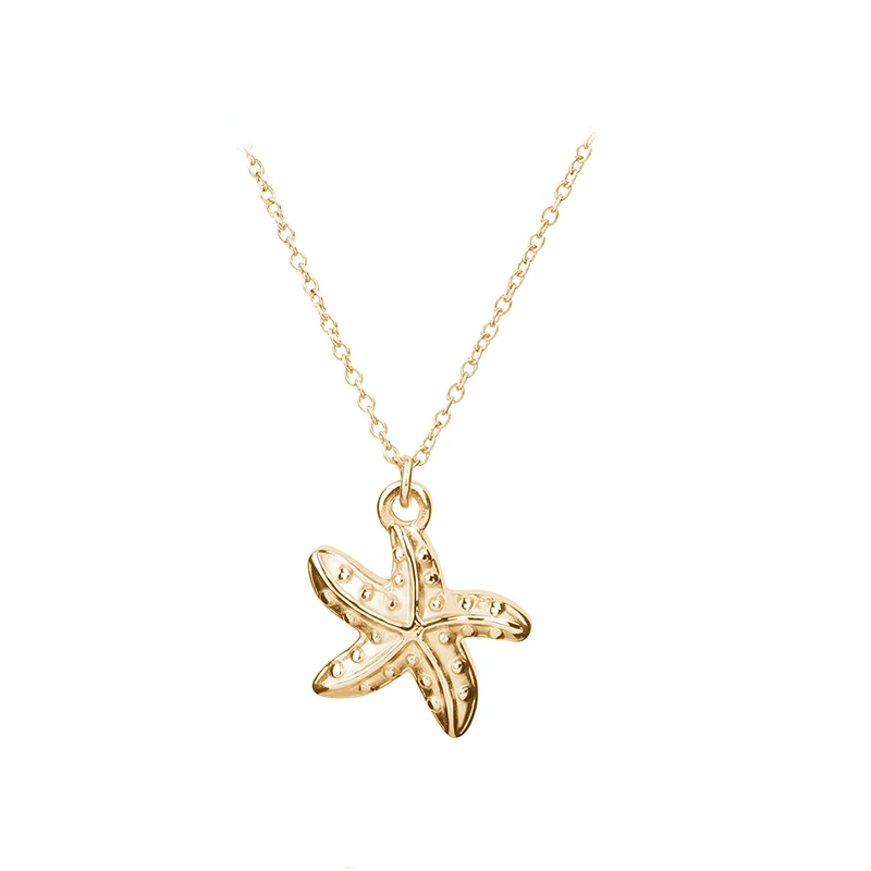 

trendy necklaces jewelry Men and women 14k starfish necklace, Picture shows