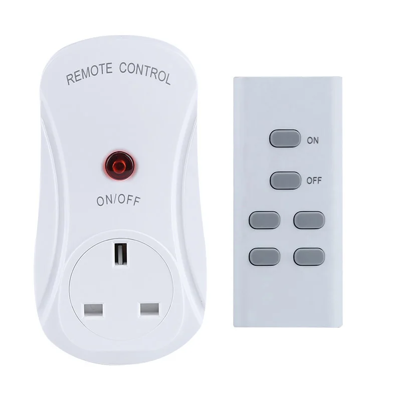 UK Standard Remote Control Wall Plug Socket with Indicator Light