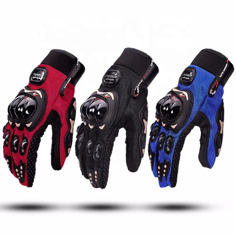 

Motorcycle Gloves Moto Riding Protective Biker Motocross Male Glove Motorbike Motor Tactical Cycling Racing Gloves, Black, red, blue
