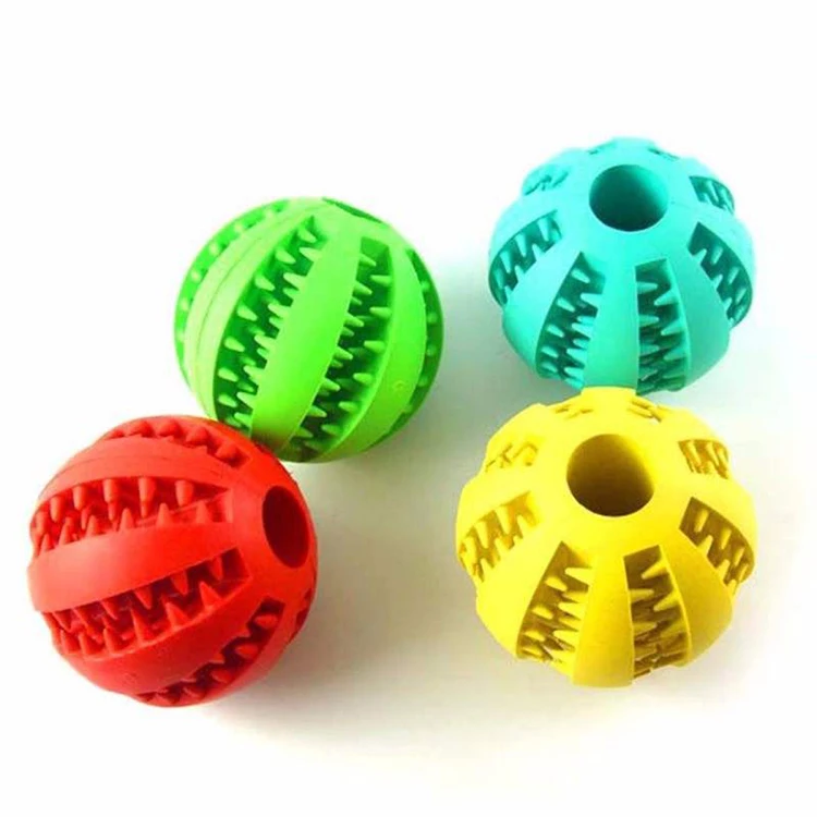 

Rubber Pet Cleaning Balls Natural Indestructible Soft Pet Toy Pet Food Ball Dog Chew Rubber Ball