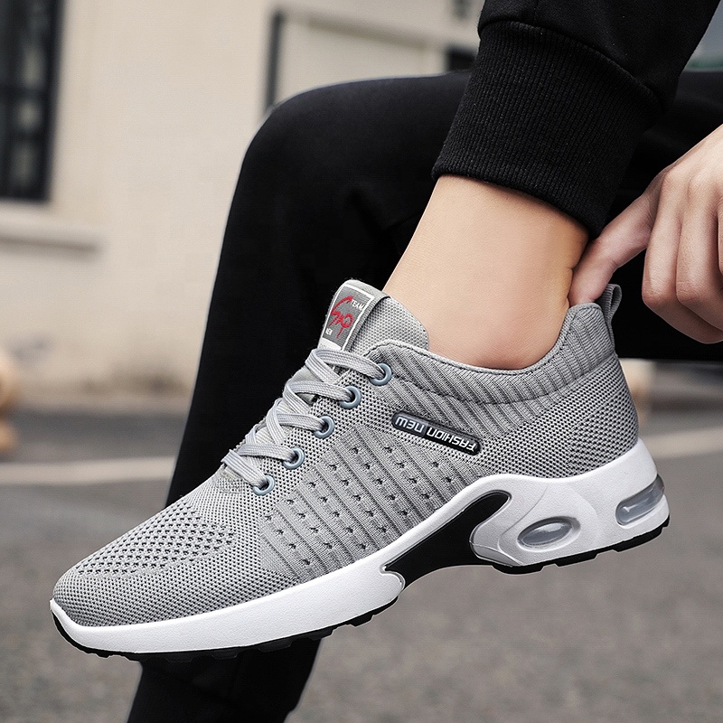 

Men's running athletic sneakers slip on flats luxury sneakers casual sports shoes for men shoes shoes walking, Black, grey