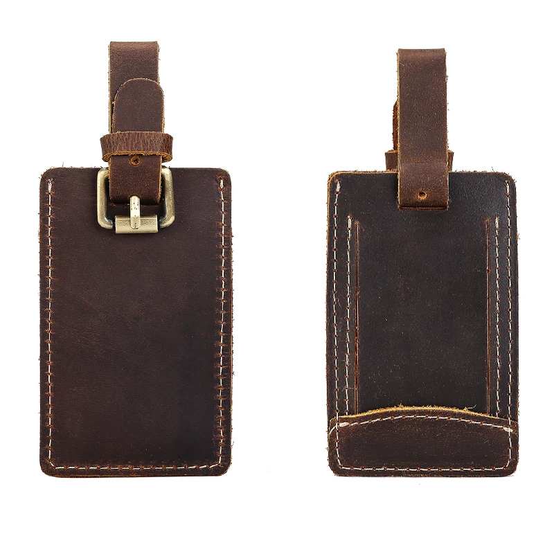

Tiding Vintage Bulk Custom Logo Genuine Leather Travel Luggage Tag
