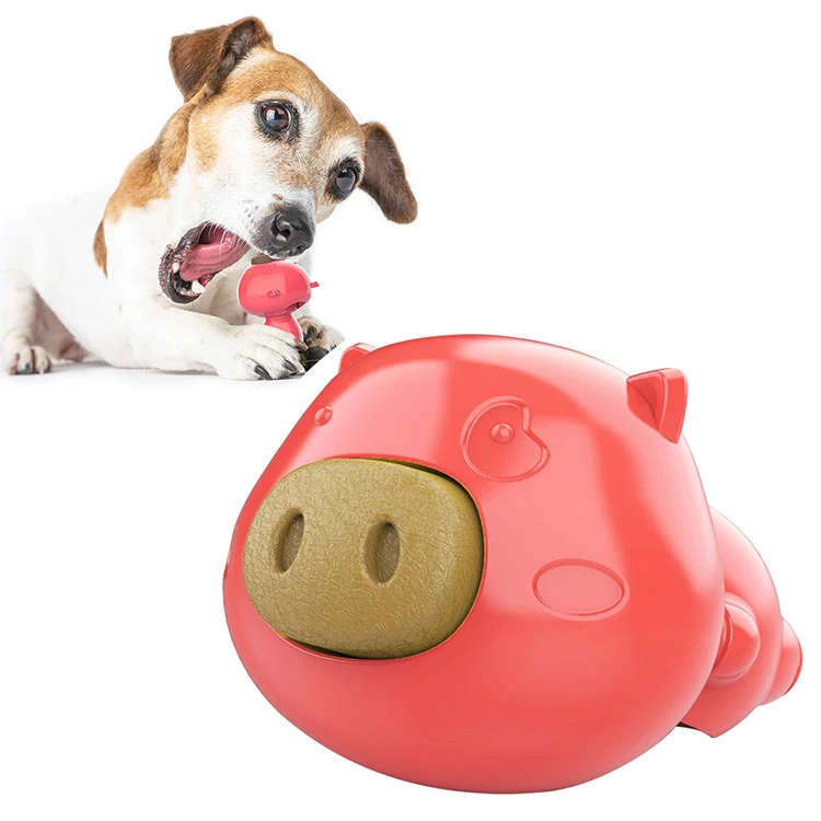 

pig shaped Pet kill boring time ball chew toys sets for dogs, Yellow/green/blue