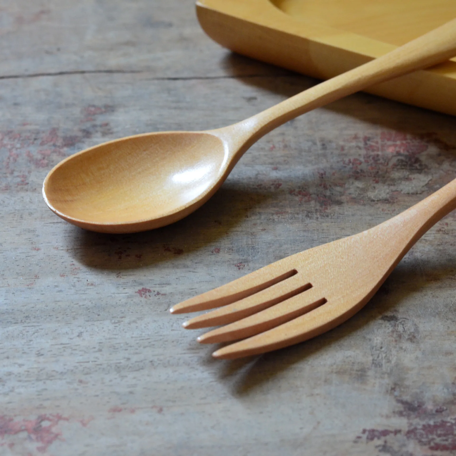 set of wooden spoons