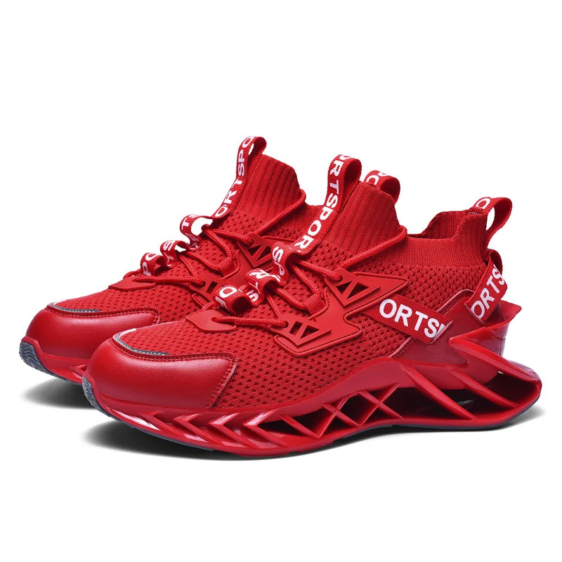 

made in china Breathable anti-slippery men's casual sport shoes for basketball, White/red/black