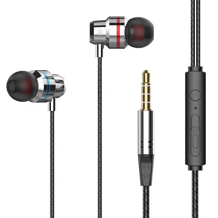 

Hot selling metal universal Q2 earphone wired head wired in-ear earphone with wire low price