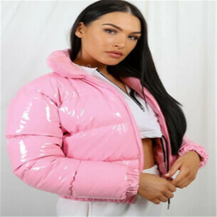 

MD-20122325 Ladies Winter Clothing Cropped Puffer Coats Custom Warm Bomber Puffer Jacket Girls Plus Size Women Jacket Winter