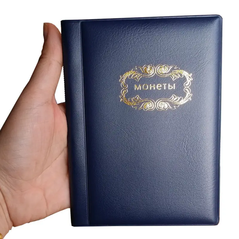 

New Russian cover Coin Album Coin Collection Book Coin Holder Mini Hand Size Album Book, As the picture