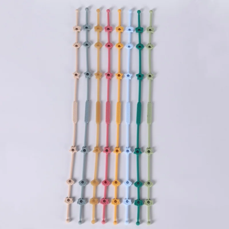 Stock Fashion Unisex Anti-Lost Silicone Teether Toy Strap Anti-Drop Infant Pacifier Chain Open Closure for Baby Bottle Baby