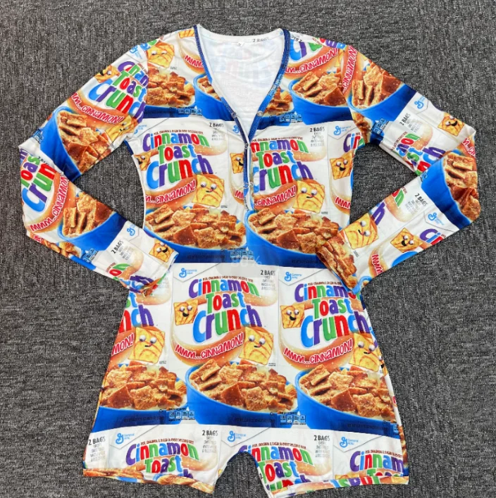 

2021 women pajams long sleeve new style cereals bodysuit jumpsuit