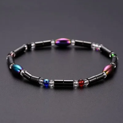 

2021 Hot Sale Boho Style Beads Jewelry Women Foot Jewelry Healthy Energy Stone Hematite Beads Anklets For Feet