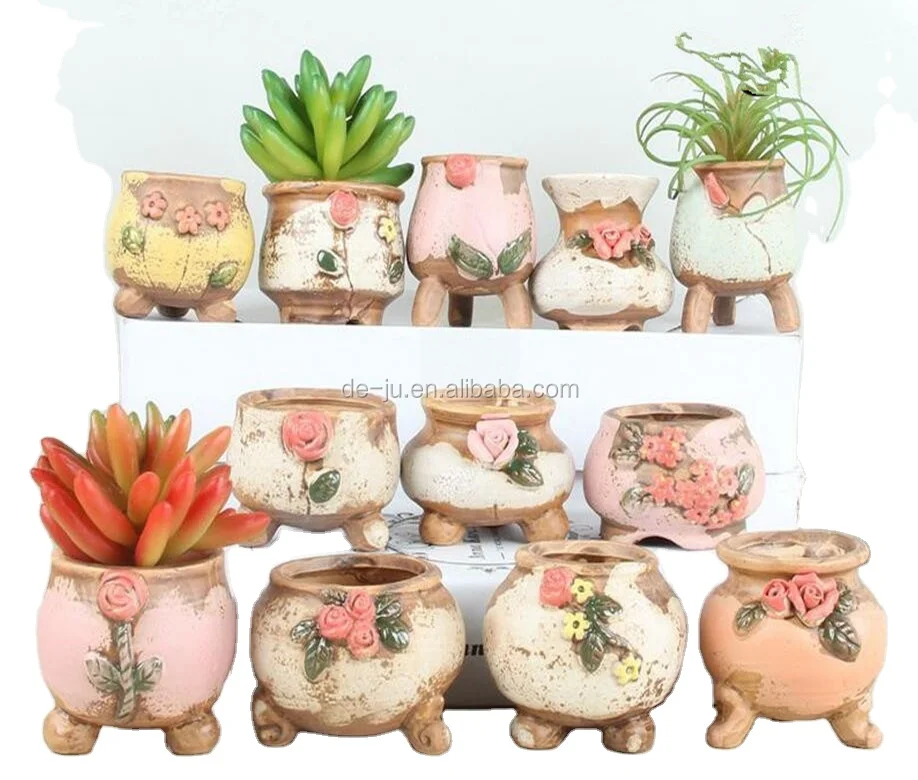 

Colorful Pinch Flower Ceramic Spanish Vases