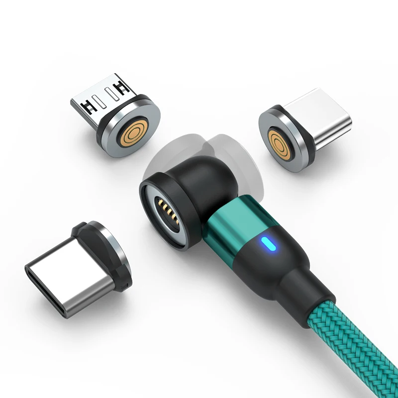 

Magnetic 3in1 LED Usb Charging Cable 3A fast charing with data transfer Type c micro USB mobile phones charger cables