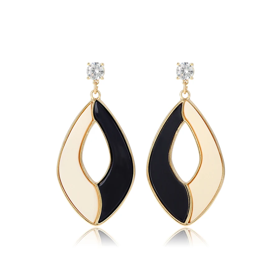 

BL E-1060 Xuping fashion jewelry 2019 attractive design 14K gold color women's acrylic drop earrings