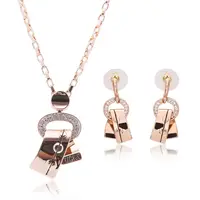 

Jewelry Cute Romantic Rose Gold Jewelry Sets Necklace Earrings Pendant For Party Wedding Gift For Women Jewelry Sets Findings