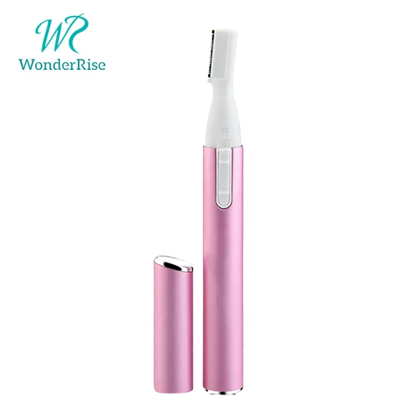 

Portable Painless Eyebrows Remover Body Hair Epilator Shaver Razors Electric Eyebrow Trimmer Pen, Pink, black