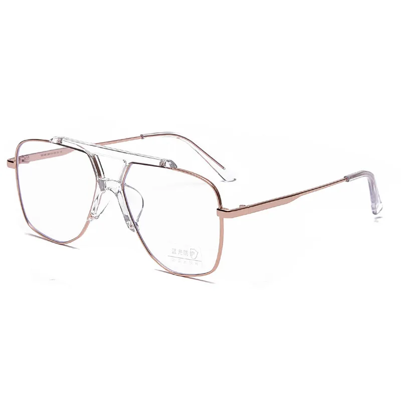 

Optical Frame Metal Clear High Quality Blue Light Blocking Anti Eyewear Glasses Frames Women, Shown