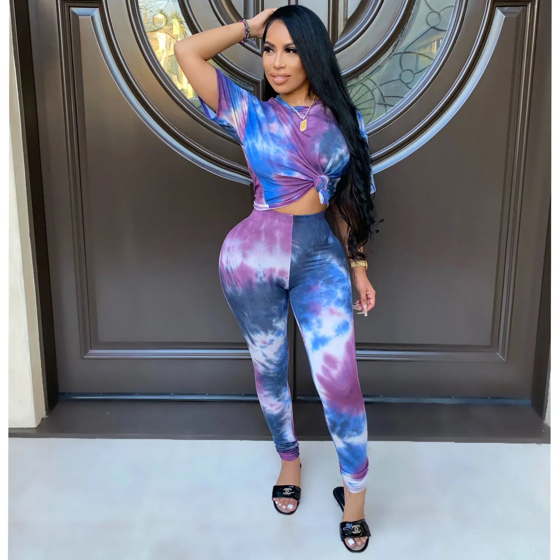

New2021summer sports and leisure 2-piece suit two-piece trousers women's suit