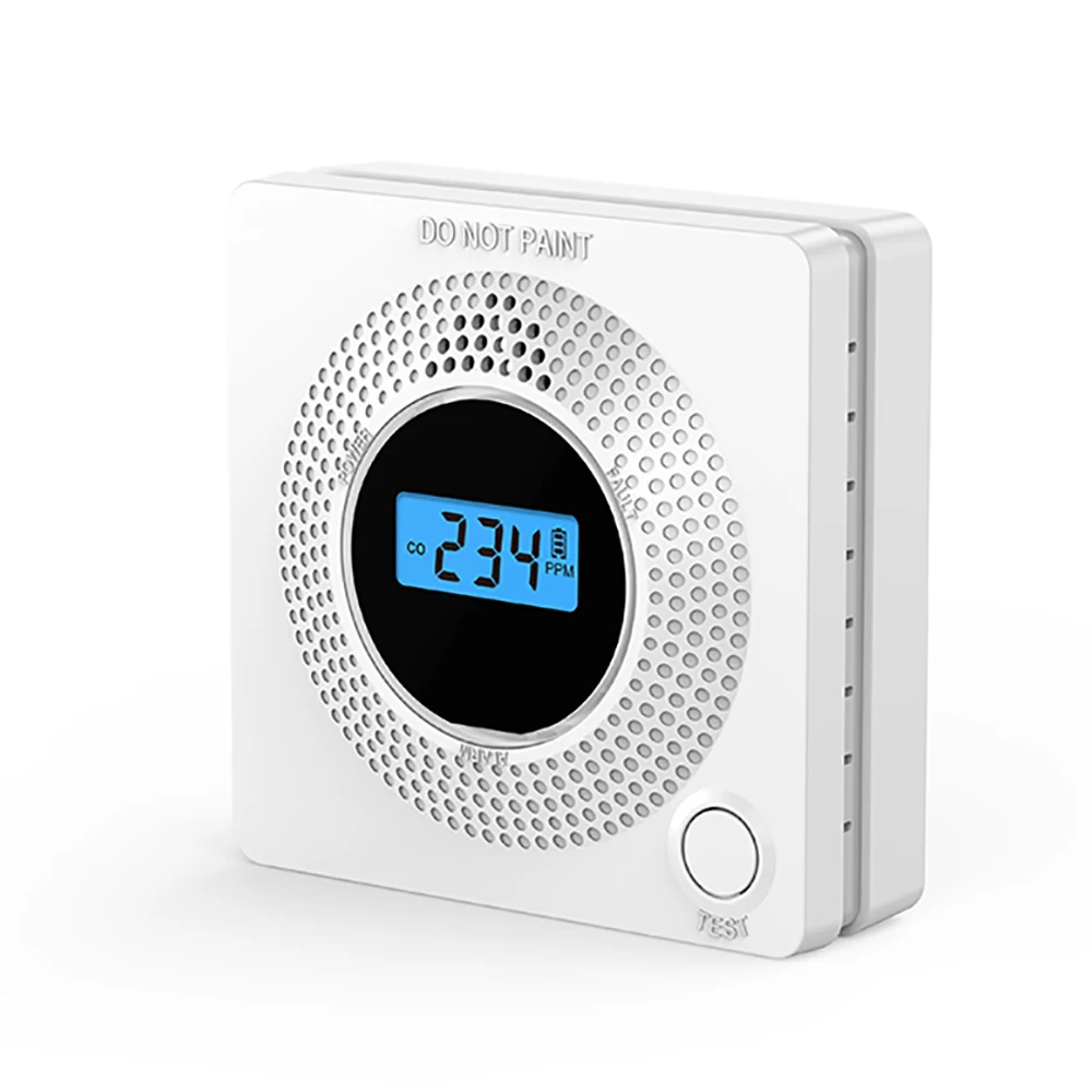 

Carbon Monoxide Sensor Concentration LCD Display 85dB Siren Sound CO Gas Alarm Detector