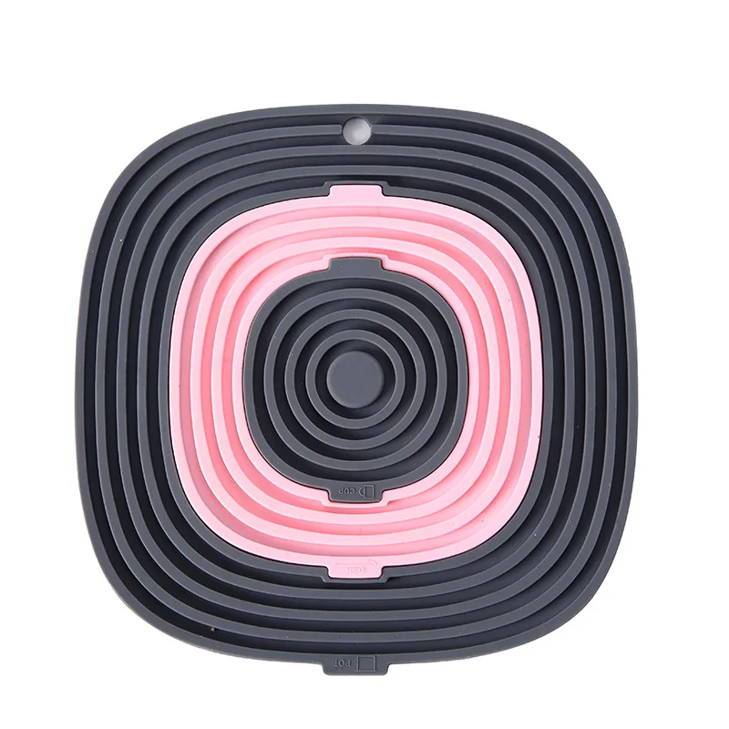 

Newest 3-in-1 Silicone Trivet Upgraded Collapsible Silicone Mat, Silicone Pot Holders for kitchen, Custom