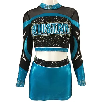 Cheer Cheerleading Uniforms Rhinestone Custom Kids Cheerleader - Buy ...