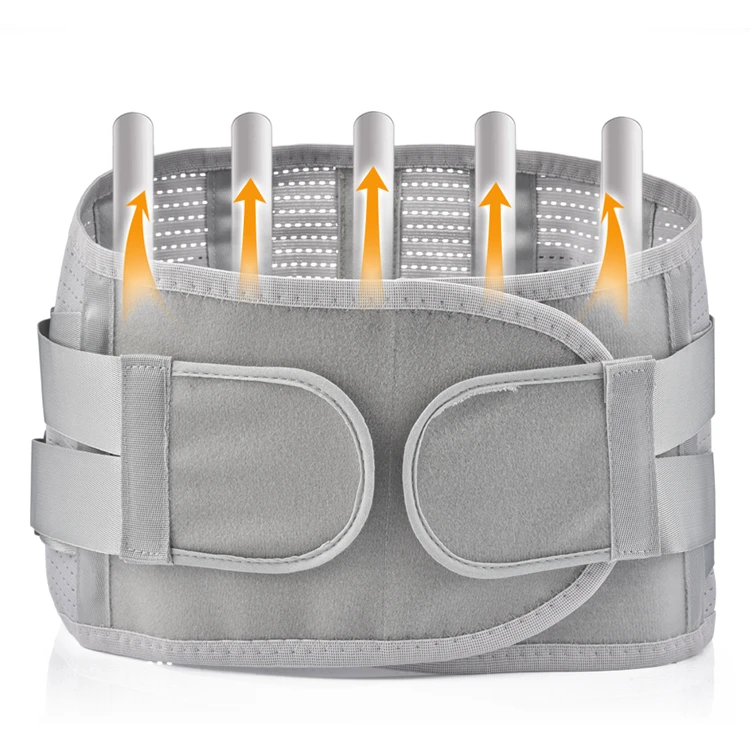 

Self Heating Back Support Belt Disc Herniation Orthopedic Medical Spine Decompression Lumbar Massage Band, Silver gray