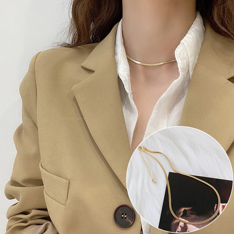 

Stainless Steel Snake Chain Necklaces for Ladies